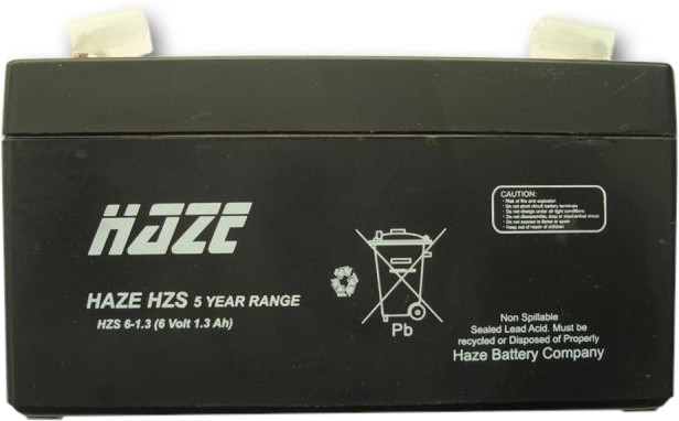 HZS6-1.3 6 V / 1.3 Ah - -    98 / 25 / 52 mm - 